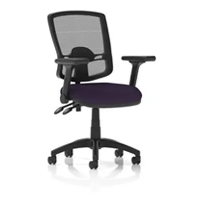 Eclipse Plus II Operator Chair Mesh Back Seat Purple Adjustable Arms