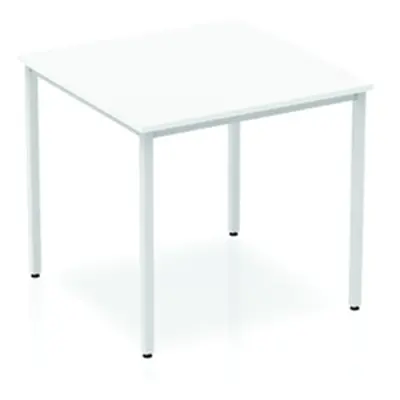 Impulse Straight Table 800 White Box Frame Leg Silver - BF00114