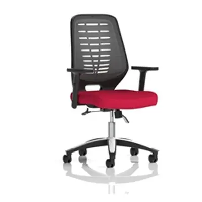 Relay Operator Chair Silver Back Bergamot Cherry Adjustable Arms