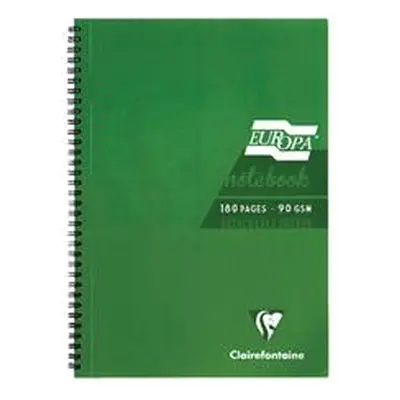 Clairefontaine Europa Notebook 180 Pages A4 Green (5 Pack)