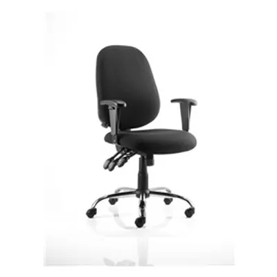 Lisbon Task Operator Chair Black Fabric With Arms - OP000