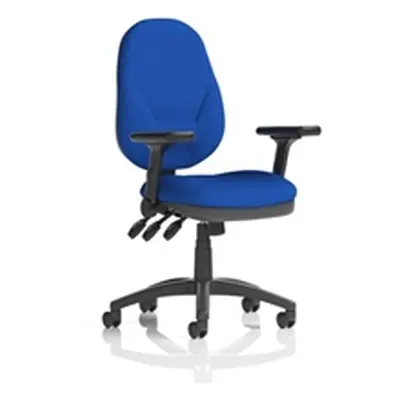 Eclipse Plus XL Operator Chair Stevia Blue Adjustable Folding Arms