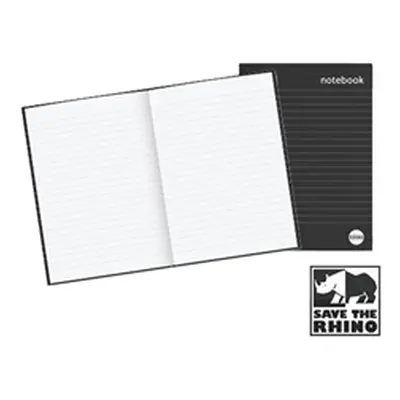 RHINO A5 Hardback Notebook Casebound 192 Pages 8mm Lined