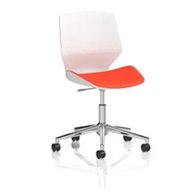 Florence 5 Star Base Bespoke Tabasco Orange Fabric Task Operator Chair