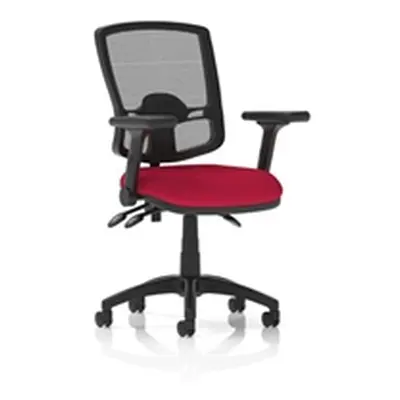 Eclipse Plus III Operator Chair Mesh Back Seat Cherry Adjustable Arms