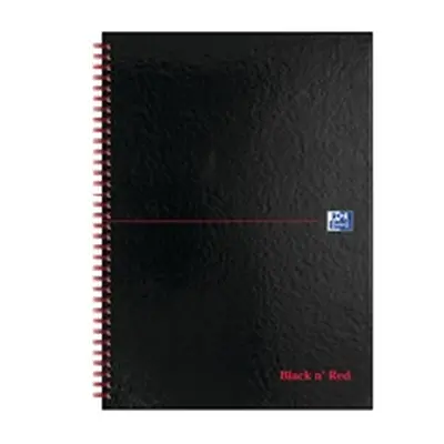 Black n' Red Wirebound Hardback Notebook Ruled A4 (Pack 5) Plus 2 FOC