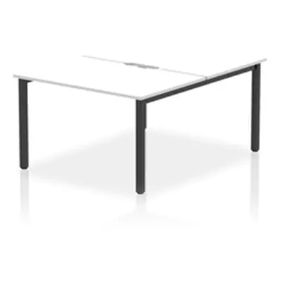 Evolve Plus 1200mm B2B 2 Person Bench Desk White Top Black Frame