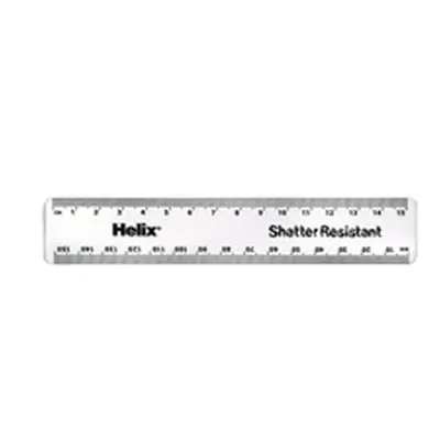 Helix Shatter Resistant Ruler 15cm Clear (Pack of 50) 010311