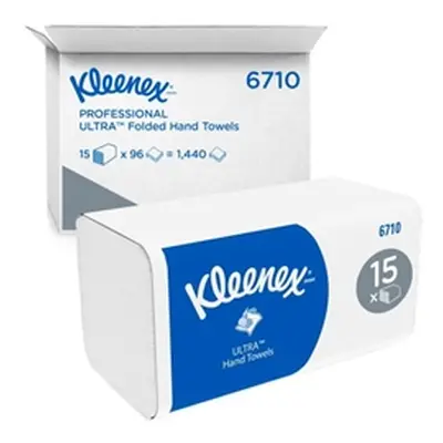 Kleenex Ultra Hand Towels V-Fold 3-Ply 96 Sheets White (Pack of 15)