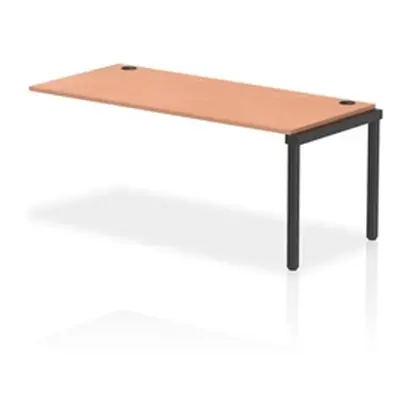 Impulse Bench Single Row Ext Kit 1800 Black Frame Bench Desk Beech