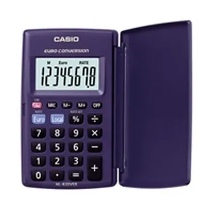 Casio HL-820 8 Digit Pocket Calculator with Protective Cover Black