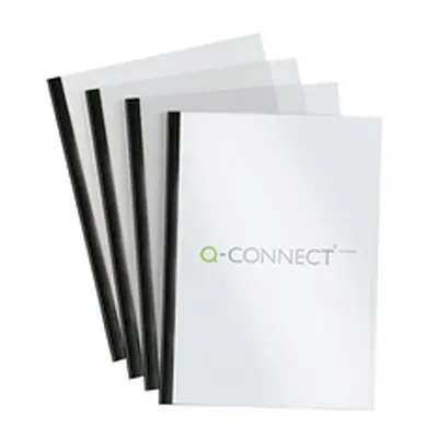 Q-Connect Black A4 5mm Slide Binder and Cover Set Pk 20 - KF01926