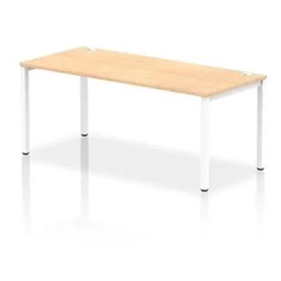 Impulse Bench Single Row 1800 White Frame Office Bench Desk Maple