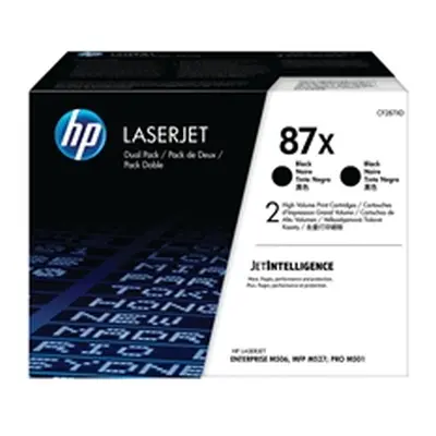 HP 87X Original LaserJet Toner Cartridge Hi Yield Black 2-pack CF287XD