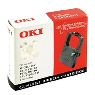 Oki Fabric Ribbon Cassette For Microline Black 09002303