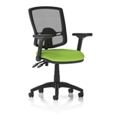 Eclipse Plus II Operator Chair Mesh Back Seat Green Adjustable Arms