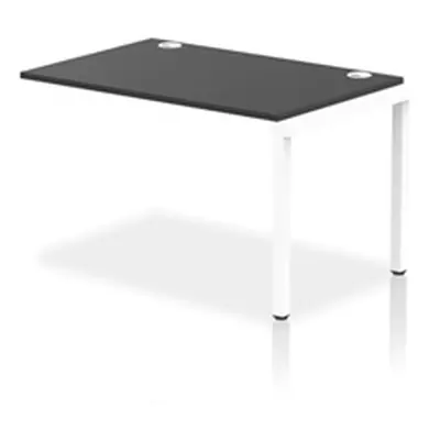 Impulse Bench Single Row Ext Kit 1200 White Frame Bench Desk Black