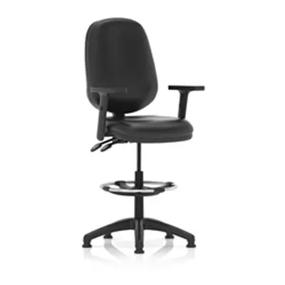 Eclipse Plus II Operator Chair Black Bonded Leather Arms Draughtsman