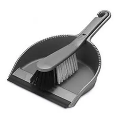 Addis Stiff Dustpan and Brush Set (Metallic Silver) - 510405