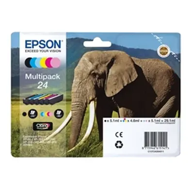 Epson 24 Ink Cartridge Photo HD Elephant CMYK/Light Cyan/Light Magenta