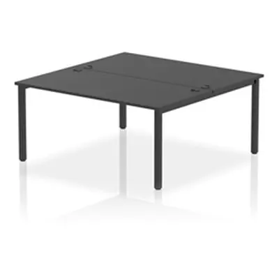 Impulse Bench B2B 2 Person 1600 Black Frame Office Bench Desk Black