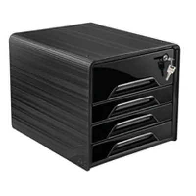 CEP Smoove Secure 4 Drawer Module with Lock Black