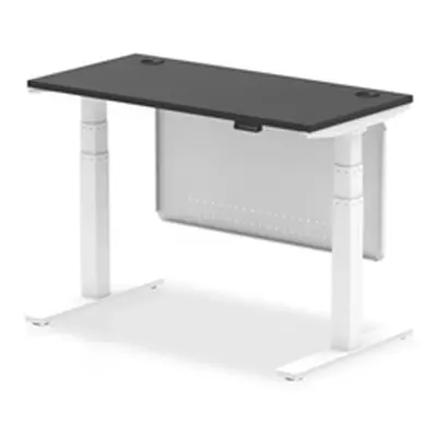 Air 1200x600 Height Adjustable Desk CP Black/White Modesty Panel