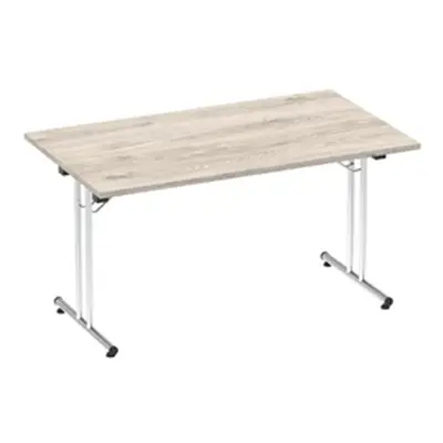 Impulse 1400mm Folding Rectangular Table Grey Oak Top