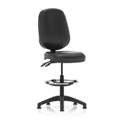 Eclipse Plus II Operator Chair Black Bonded Leather Draughtsman Kit