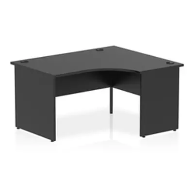 Impulse 1400mm Right Crescent Office Desk Black Top Panel End Leg