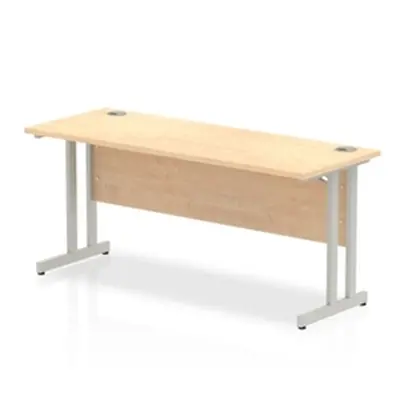 Impulse 1600/600 Rectangle Silver Cantilever Leg Desk Maple - MI002424