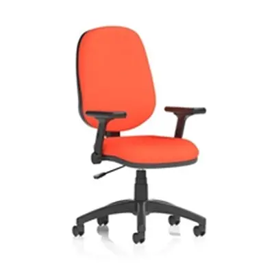 Eclipse Plus I Operator Chair Tabasco Orange Adjustable Folding Arms