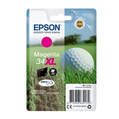 Epson 34XL Ink Cartridge DURABrite Ultra High Yield Golf Ball Magenta