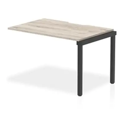 Evolve Plus 1200mm Single Row Bench Desk Ext Kit Grey Oak/Black