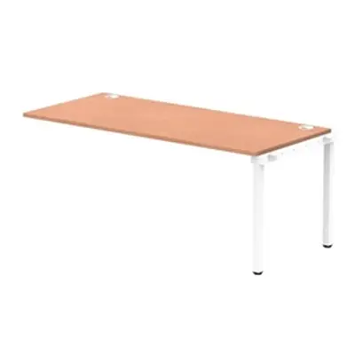 Impulse Bench Single Row Ext Kit 1800 White Frame Bench Desk Beech