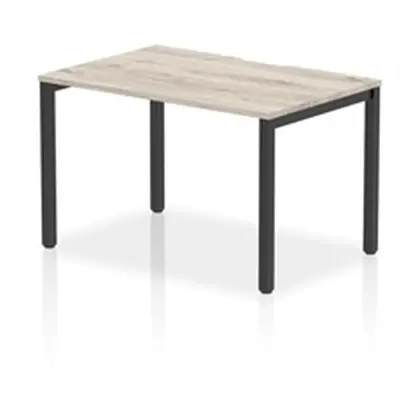 Evolve Plus 1200mm Single Starter Bench Desk Grey Oak Top Black Frame