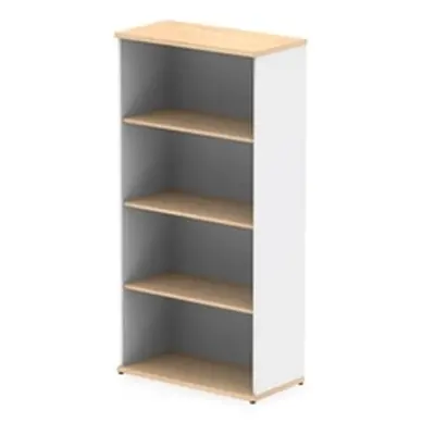 Impulse 1600mm Bookcase Maple and White