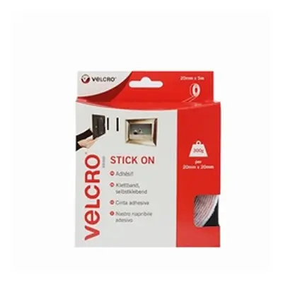 Velcro Stick On Tape 20mmx5m White VEL-EC60216