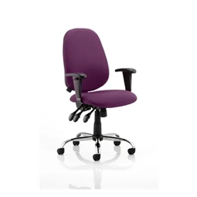 Lisbon Task Operator Chair Purple Colour With Arms - KCUP