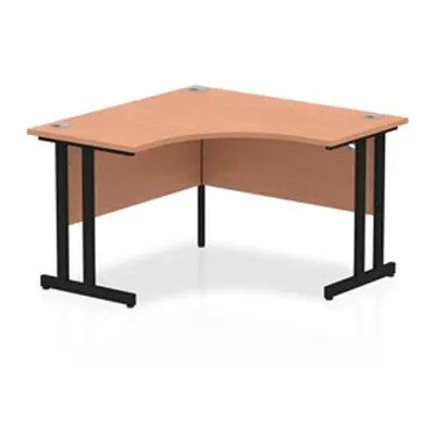 Impulse 1200mm Corner Desk Beech Top Black Cantilever Leg