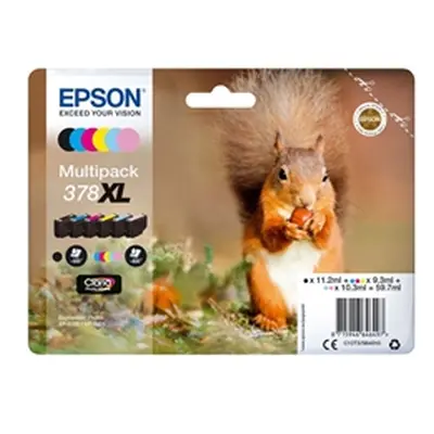 Epson 378XL Ink Cartridge Claria High Yield Squirrel CMYK/Light Cy/Mag