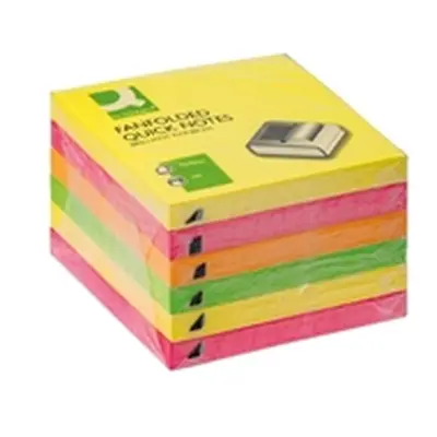 Q-CONNECT ASSORTED Fanfold Notes PK6