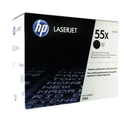 HP 55X High Yield Black Original LaserJet Toner Cartridge (CE255X)