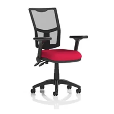 Eclipse Plus II Operator Chair Mesh Back Seat Cherry Adjustable Arms