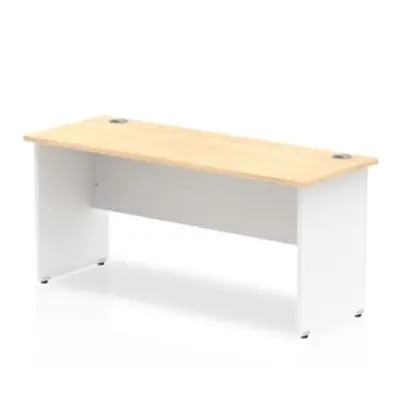 Impulse Panel End 1600/600 Rectangle Desk Maple Top White - TT000125