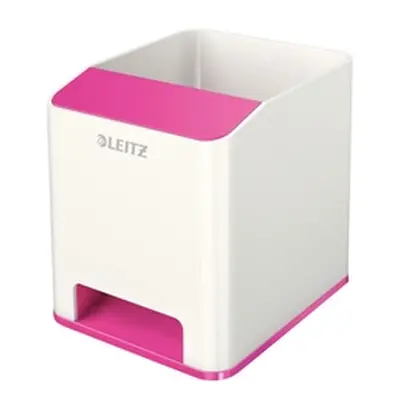 Leitz WOW Sound Booster Pen Holder White/Pink