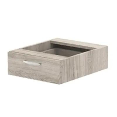 Impulse 1 Drawer Fixed Pedestal Grey Oak