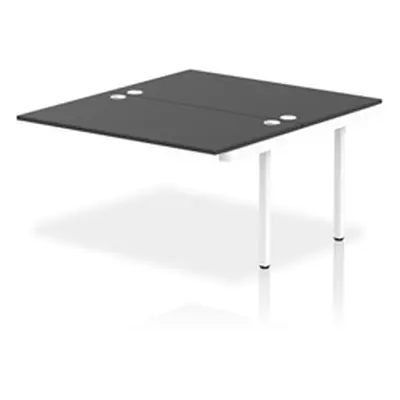 Impulse Bench B2B Ext Kit 1400 White Frame Office Bench Desk Black