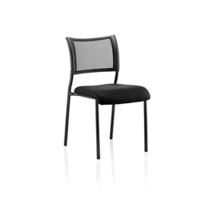 Brunswick Visitor Chair Black Fabric Without Arms Black Frame