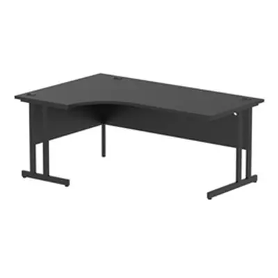 Impulse 1800 LH Crescent Desk Black/Black Cantilever Leg